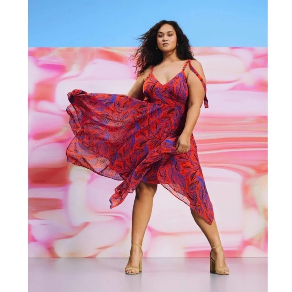 Alexis x Target orange blue tropical dress - Picture 11 of 11